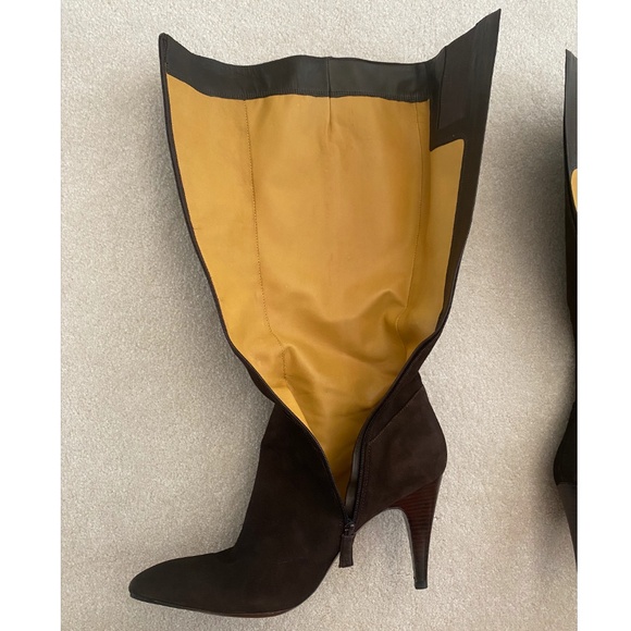 VIA SPIGA SUEDE KNEE HIGH HEELED BOOTS - Picture 12 of 16